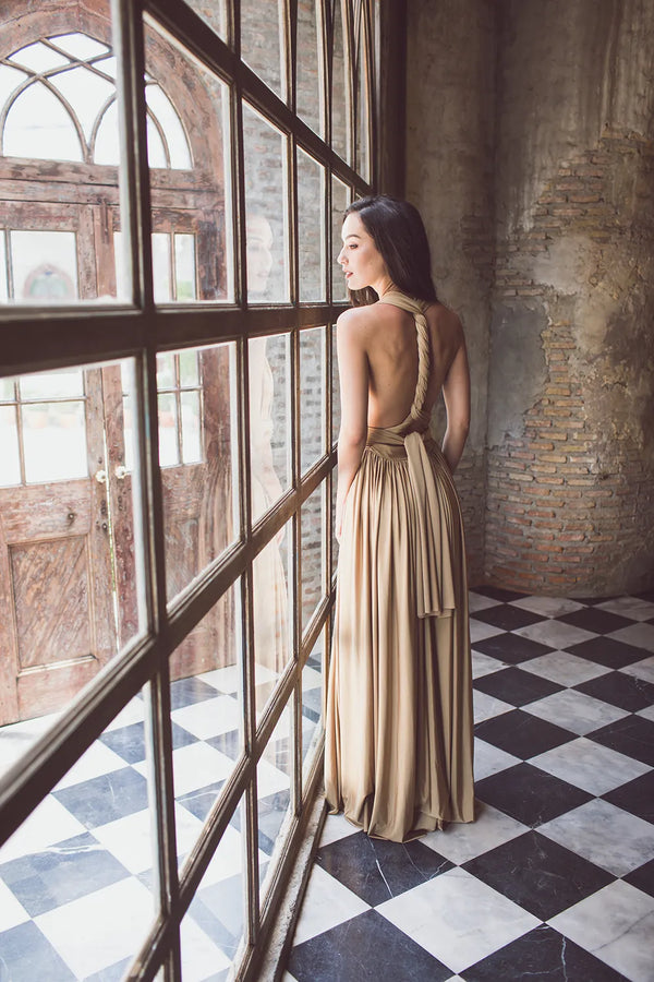 Light Gold Multiwrap Dress