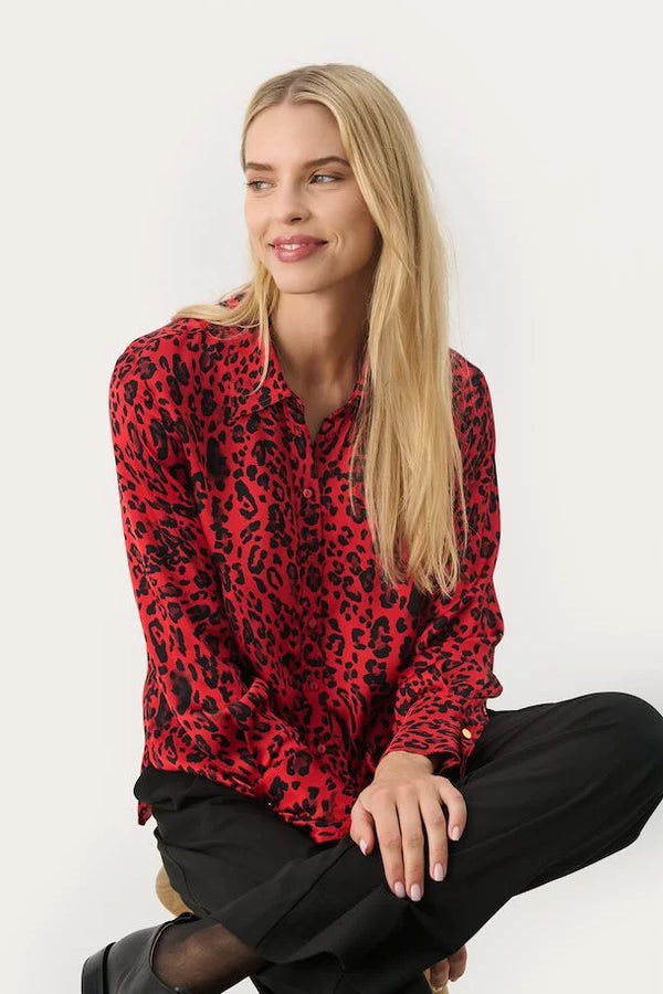 Leopard Red Shirt